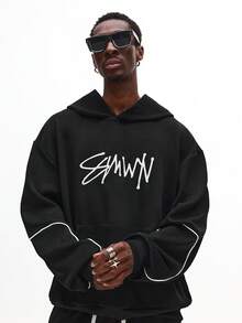 SUMWON Men Hoodie Co-Ords - Black - View 6