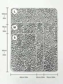 PETSIN 1pc Grey Leopard Printed Pet Blanket - Multicolor - View 6