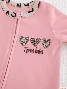 Cozy Pixies Neugeborenes Baby Mädchen Leoparden Muster Gestrickter Weicher Rundhals Langarm Romper & Hose 2 Stücke Set