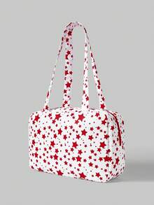 ROMWE Anime Women Tote Bags - Red and White - View 4