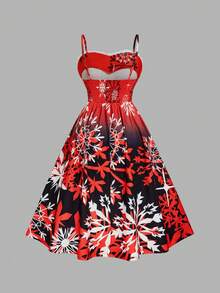 EMERY ROSE Váy xòe không tay dây lông dự tiệc Giáng sinh cỡ lớn - Nhiều màu - Xem 2