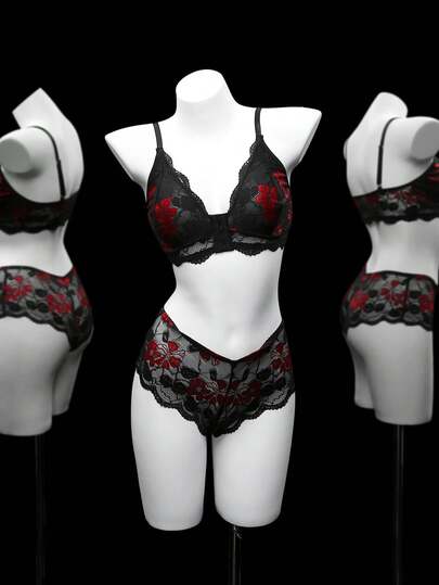 Seduluxe Classic Kanten Geborduurde Front Closure Verleidelijke Lingerie Set Women view 6