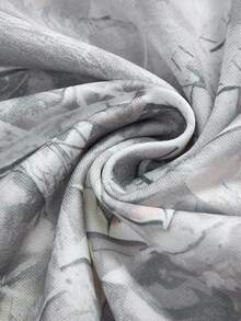 SHEIN Tween Boy 秋季新品，休闲简约风格，涂鸦手绘枫叶和字母印花，运动街头风，Y2K 超大连帽衫和喇叭裤两件套，适合秋冬 - 彩色 - 查看 4