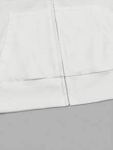 INAWLY Bestselling Faux Rhinestone Print Slim Fit Hooded Women Sweatshirt Jacket - Multicolor - View 3