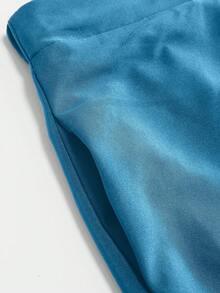 EMERY ROSE Plus Solid Slant Pocket Plicated Detail Maxi Skirt