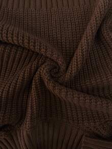 Florisole Women's Casual Commuting School Style Vintage Horn Button Cardigan Sweater, Autumn/Winter Daily Casual - Brown - View 3