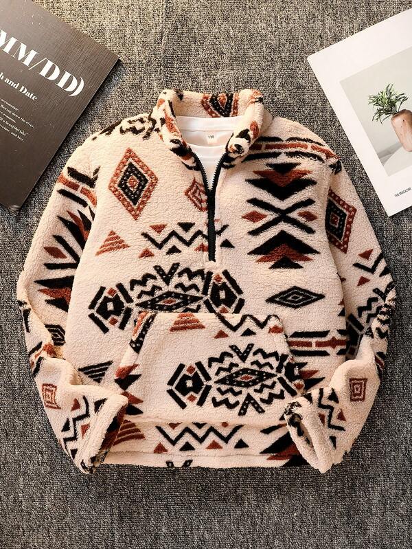 Chłopięca kurtka polarowa w stylu western kowbojskim