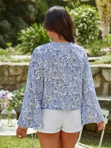 KARISMINA 女士休闲梭织印花宽松衬衫 - 彩色 - 查看 5