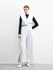 CUCCOO BIZCHIC Damen Spitze Kitten Heel Weiße Pumps, geeignet für Outdoor, Pendeln, Party, Bankett, Bürokleidung