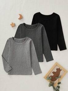 SHEIN 3件套男童保暖内衣长袖打底套装