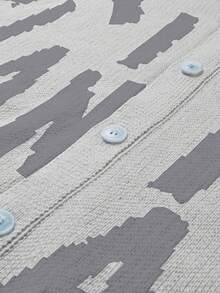 Chillumni Áo len cardigan dài tay in họa tiết màu tương phản dành cho nam - Xám - Xem 5