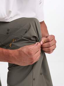 Quần nỉ ống rộng đa năng thường ngày dành cho nam - xanh quân đội - Xem 5