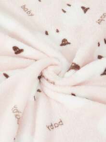 PETSIN 1pc Pink Sheep Print Pet Cartoon Soft Blanket - Pink - View 4