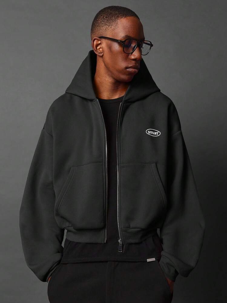Zip Up Hoodie With Hood And Pocket
