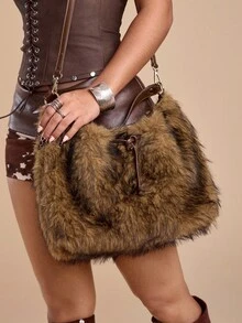ROMWE Grunge Punk Women Bag - 棕色 - 查看 2