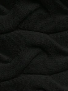 SHEIN Clasi Women's Crossover Cable-Tie Elegant Sweater In Fall/Winter,Fall,Fall Clothes For Women - Black - View 8