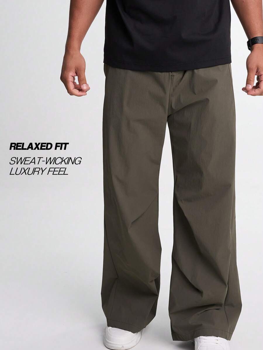 ARC 男士宽松阔腿健身裤 - 軍綠色 - 查看 1