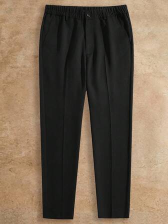 Guys Solid Slant Pocket Suit Pants