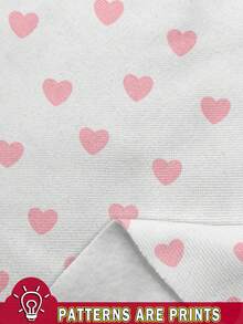 SHEIN Conjunto de 3 piezas de suéteres casuales de punto suave con cuello redondo, ajuste holgado y diseño de gatos y corazones "La pequeña niña de papá" para bebés niñas - Multicolor - Ver 9