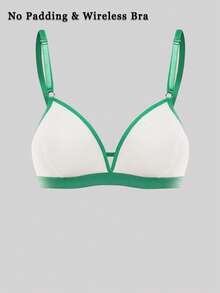 Comfortable Unpadded Wireless Bra For Women - White - View 6