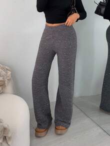 K-Vae Celana Rajut Berpayet Wanita, Musim Gugur/Dingin - Grey - View 6