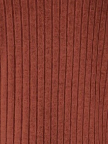 SHEIN LUNE 大码柔软磨毛罗纹V领长袖系带领口装饰袖口和下摆及膝卫衣裙，优雅百搭，适合外出、聚会和居家穿着。 - 橘色 - 查看 6