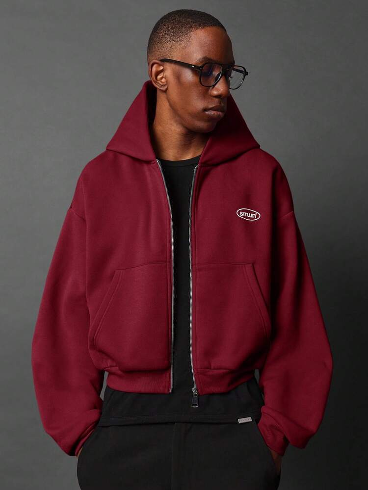 Zip Up Hoodie With Hood And Pocket