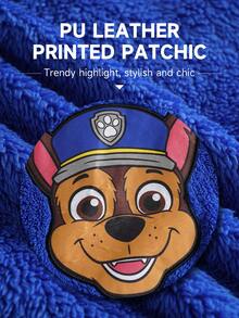 SHEIN | PAW Patrol Young Boy Casual Cartoon Character Round Neck Drop Shoulder Long Sleeve Coral Fleece Sweatshirt, Autumn/Winter Fall