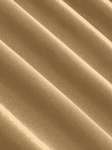 SHEIN Unity 加大纯色斜口袋褶饰细节女式长裙