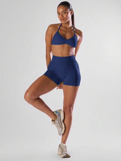 Musera Sport 高腰迷你短裤，舒适运动健身，适合健身房、跑步、网球、板式网球、瑜伽、普拉提、秋季日常休闲穿着。