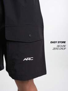 Men's Cargo Shorts Sports Casual Weightlifting Durable - Black - View 3