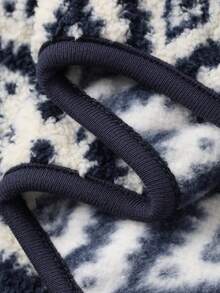 DAZY 复古印花保暖宽松休闲街头风长袖套头卫衣，女款，秋冬款 - 黑色 - 查看 6