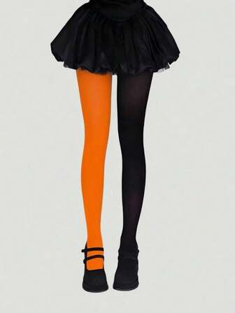 Goth 1 pezzo Collant/Calze/Leggings asimmetrici sexy ad alta elasticità per donna