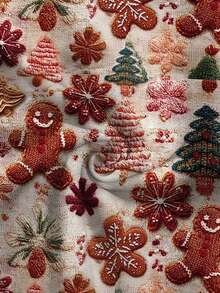 EMERY ROSE 女款姜饼人和圣诞树印花长袖 T 恤 - 彩色 - 查看 3