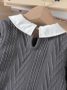 Genkimix Kids 少女提花荷叶边领长袖运动衫