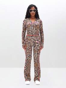 BABYPHAT 印花喇叭裤，动物印花设计，适合日常休闲穿着 - 彩色 - 查看 3