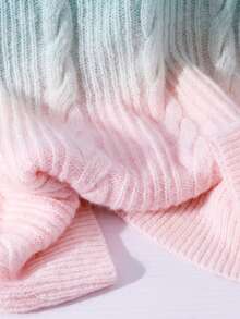 SHEIN LUNE Irresistible! Ombre Pearl Knit Sweater, Autumn Essential Fashion Piece - Multicolor - View 4