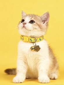 PETSIN 1条宠物骨头图案项圈；猫项圈；狗项圈；可调节颈围宠物吊坠项圈；宠物配件；宠物用品 - 彩色 - 查看 4