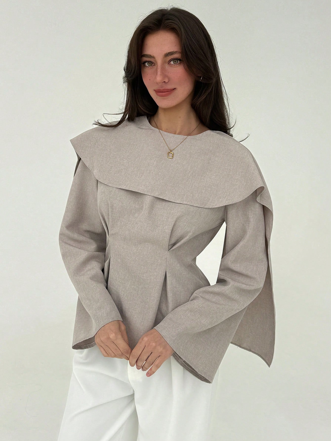 Aloruh بلوزة نسائية بتصميم شريط ملون ذات خصر مطوي،...