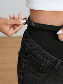 SHEIN Maternity Wide Leg Jeans