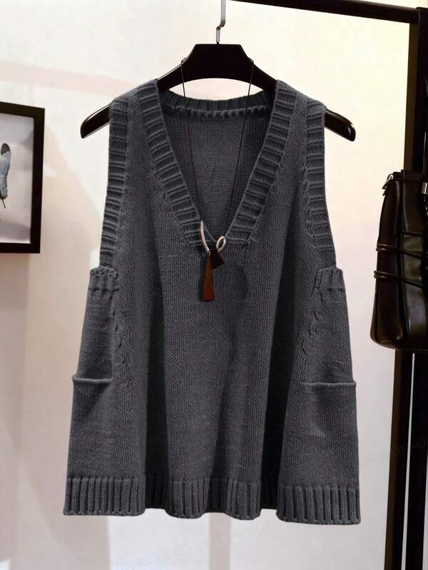 EMERY ROSE 新款纯色针织背心上衣，简约欧美风，百搭又时尚