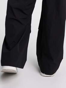 Men's Drawstring Waist Loose Fit Jogger Pants - Black - View 4