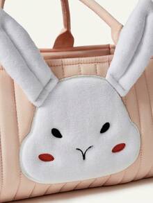 婴儿必备用品，粉色兔耳朵造型婴儿收纳篮，适用于存放尿布、婴儿礼物、婴儿洗衣篮 - 彩色 - 查看 6