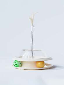 PETSIN 1 Cat Toy With Rotating Food Dispenser; A Wand To Tease The Cat; A Spring Toy For Cats; A Self-Entertainment Toy To Relieve Boredom Pets; Pet Supplies. - Multicolor - View 11