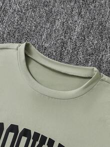 3 件套青少年男孩休闲字母印花圆领长袖 T 恤，适合秋冬季休闲、街头、通勤、分层穿着 - 彩色 - 查看 6