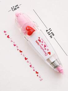 1 pièce Ruban adhésif décoratif à imprimé fraise, fournitures de bureau et scolaires créatives, ruban washi décoratif pour agenda - Rouge - Voir 2