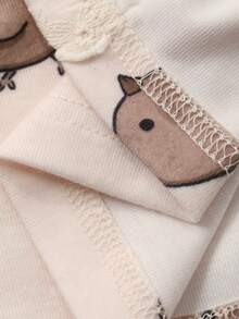 DAZY Chicken Print All-Over Women Pajama Set, Winter Clothes - Khaki - View 10