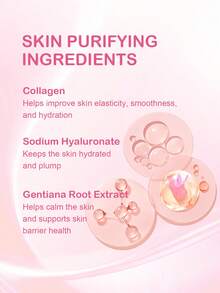 Slow Sunday Collagen Purifying Peel-Off Mask, Face Mask, Black Head Remover, Deep Cleansing, Korean Skincare, Collagen, Sodium Hyaluronate, Purifying Pores & Gently Exfoliates For Smoother, More Radiant Skin, K Beauty, For Winter, Y2K, New Year, For Valentine's Day, Valentines Gift, Valentines Day Gift, Ideal For Party - Dusty Pink - View 4