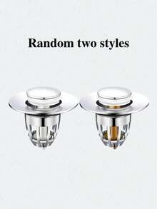1/2 pezzi Tappo universale per lavandino da bagno con raccoglitore di capelli, coperchio per scarico vasca da bagno con molla, tappo per lavandino in plastica a pressione, filtro per scarico lavabo, accessori e forniture per il bagno - Multicolore - Visualizzare 9