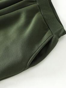 2pcs/Set Teenage (Boys) Casual Sports Pouch Crew Neck Sweatshirt With Drawstring Pants Outfit, Spring/Autumn/Winter